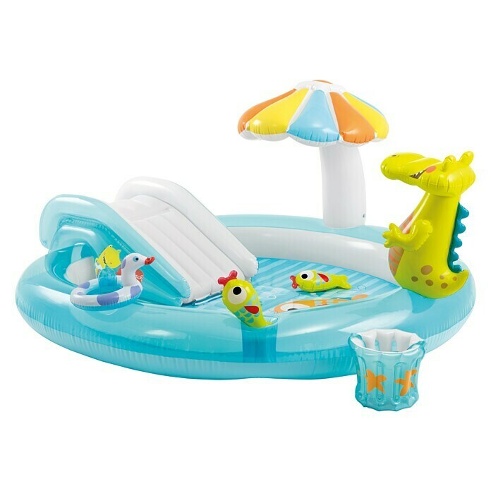 Intex Gator Planschbecken Play CenterL x B x H: 203 x 173 x 89 cm, 180 l, Blau Unknown