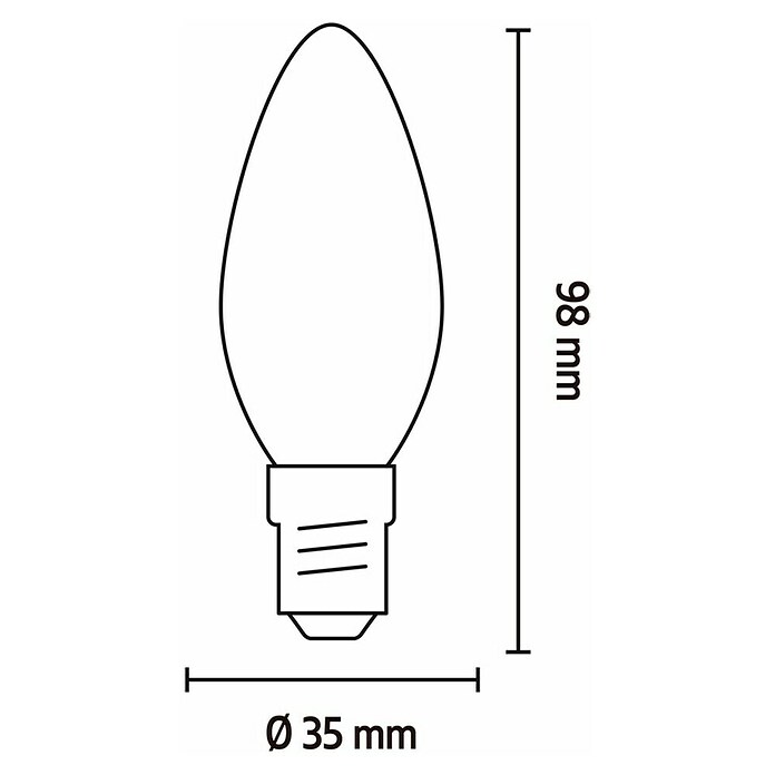 Calex Ledlichtbron B35 Goud (E14, 4,9 W, 470 lm) | BAUHAUS