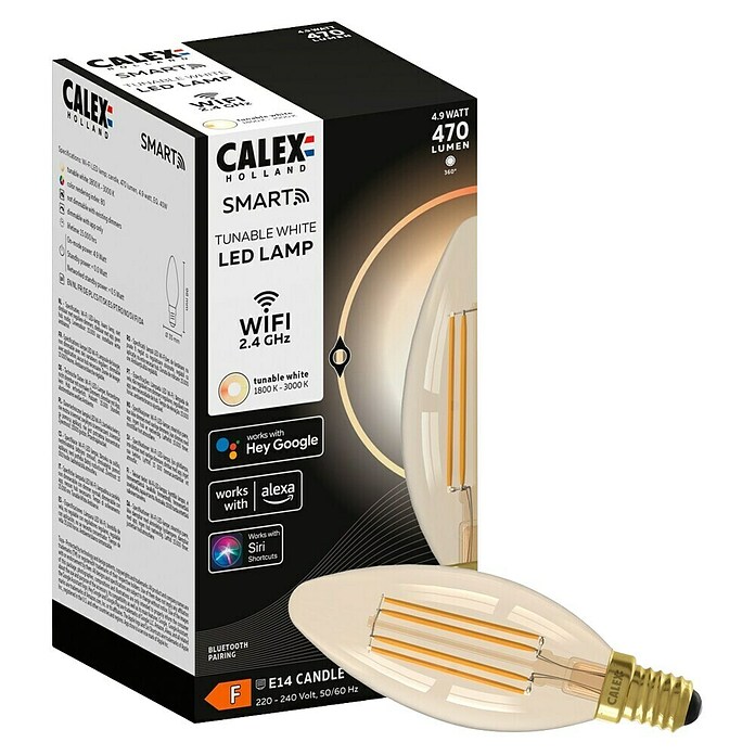 Calex Ledlichtbron B35 Goud (E14, 4,9 W, 470 lm) | BAUHAUS
