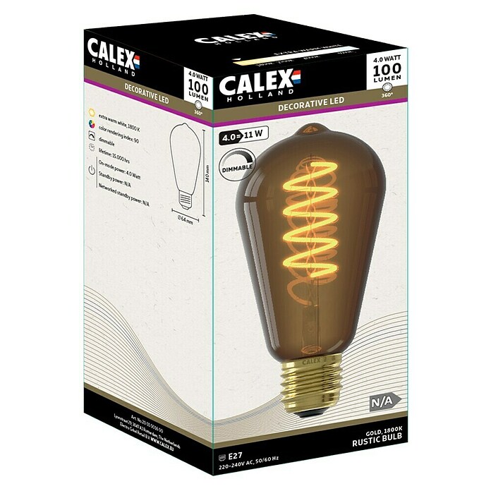 Calex Ledlichtbron ST64 Natuurlijk (4 W, 100 lm) | BAUHAUS