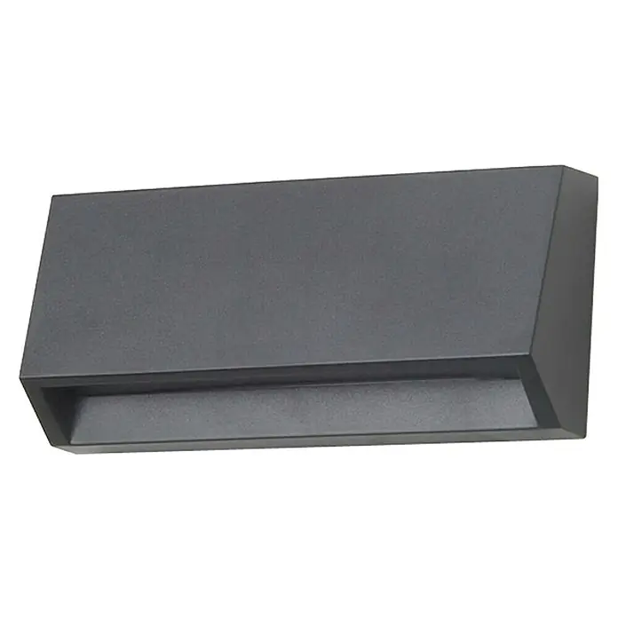Forlight Aplique exterior LED Grove - 3,1 W, 3 x 22 x 8 cm, Antracita, IP65 - Aplique de pared exterior gris moderno. La lámpara proporciona un ambiente elegante y una iluminación agradable en la pared de la casa.