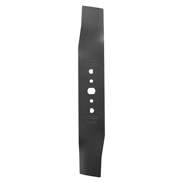 Ryobi Ersatzmesser für Rasenmäher RAC434 - Ryobi Akku-Rasenmäher RLM18X33B40 - Nahaufnahme eines Ryobi Rasenmähermessers, das ein scharfes, langlebiges Schneiden für einen gepflegten Rasen gewährleistet.