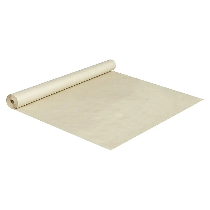Nips Packpapier BIO - L x B: 25 x 0,71 m - Nahaufnahme einer Rolle ungebleichten Pergamentpapiers, ideal zum Backen, Kochen oder Verpacken von Lebensmitteln. Perfekt für umweltbewusste Haushalte.