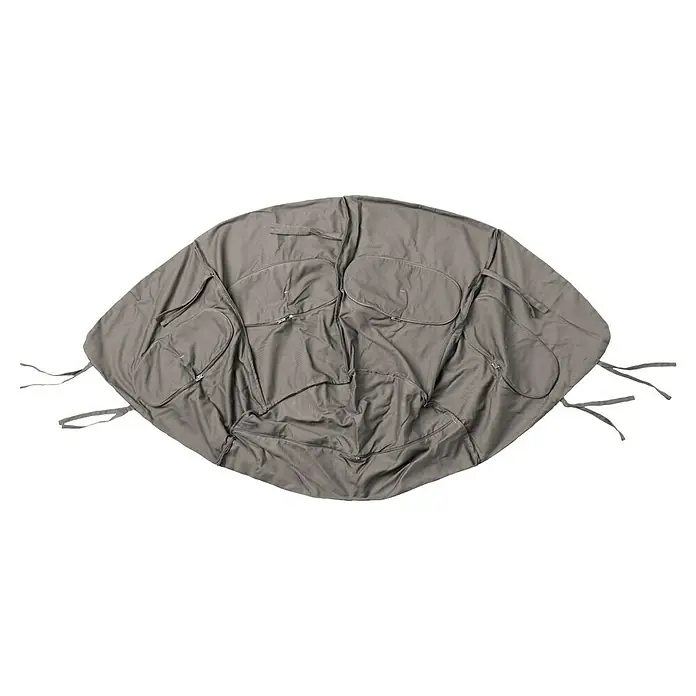 Amazonas Hängesessel Globo Chair - L x B x H: 69 x 118 x 121 cm, Natur/Taupe - Graue Wickelauflage mit mehreren Taschen zur Aufbewahrung von Windeln und Feuchttüchern, ideal für unterwegs. Praktisch und stilvoll.