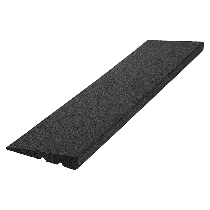 Gum-tech Auffahrrampe - Schwarz, 100 x 25 x 4,5 cm - Schwarze Gummi-Bordsteinrampe zur Überwindung von Höhenunterschieden, ideal für Rollstühle oder zur Kabelführung.