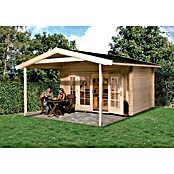 Weka Gartenhaus (Holz, 22,04 m², Wandstärke: 45 mm, Mit Vordach 2 m)