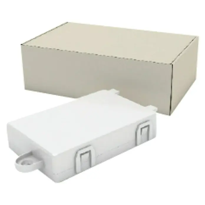 HTW Módulo USB WiFi para IX80 y Vela de 9K y 12K - IX80 y Vela de 9K y 12K, Blanco - Imagen del producto con una caja de plástico blanca en primer plano y una caja de cartón beige al fondo.