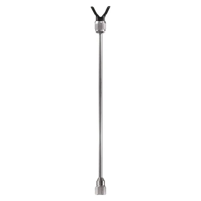 Wagner Verlängerungsstück für Düse - Passend für: Passend für: Wagner HEA Farbsprühsystem Control Pro 250M/250R/350M/350R, Länge: 60 cm - Produktbild eines verstellbaren Airbrush-Pistolenhalters aus Metall mit Y-förmiger Halterung für Airbrush-Enthusiasten.