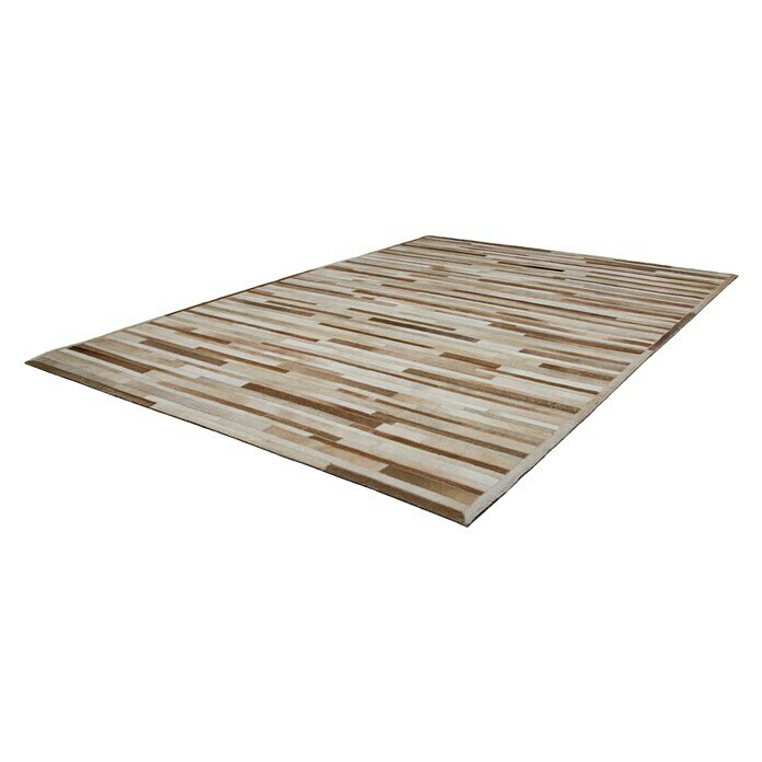 Kayoom Echtlederteppich Eclipse 110Creme, 230 x 160 cm, 100 % Leder Left Side View