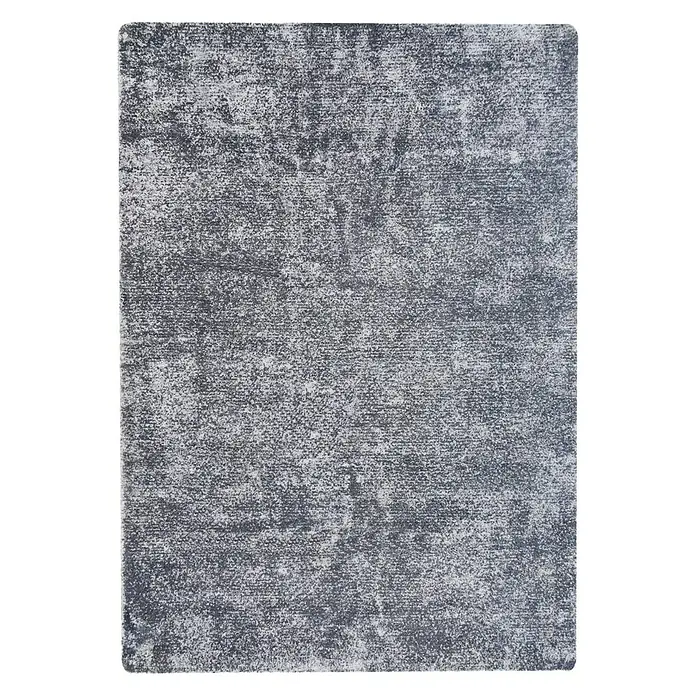 Kayoom Kurzflorteppich Etna - Hellblau, 230 x 160 cm, 100 % Mikropolyester - Grauer Teppich mit abstraktem Muster und abgerundeten Ecken, ideal für moderne Wohnräume, der eine elegante und komfortable Atmosphäre schafft.