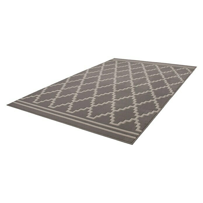 Kayoom Kurzflorteppich Lina 200 (Taupe/Elfenbein, 230 x 160 cm)
