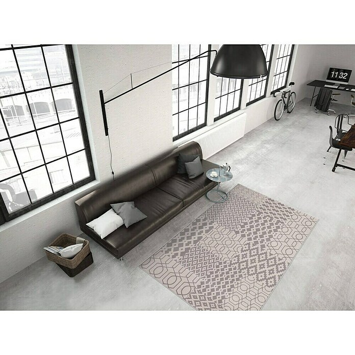 Kayoom Kurzflorteppich Lina 300 (Taupe, 150 x 80 cm)