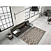 Kayoom Kurzflorteppich Lina 400 (Taupe/Elfenbein, 300 x 80 cm)