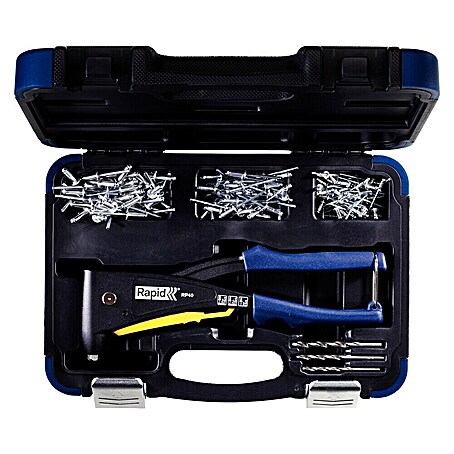 Rapid Blindnietzange RP40 Multi Koffer-Set (Geeignet für: Aluminiumnieten, Nietdurchmesser: 4,8 mm, Ergonomischer Griff)