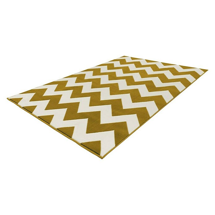 Kayoom Teppich mit Konturenschnitt Maroc (Elfenbein/Gold, 170 x 120 cm)