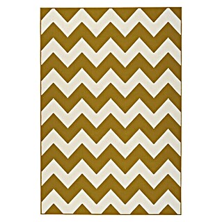 Kayoom Teppich mit Konturenschnitt Maroc (Elfenbein/Gold, 170 x 120 cm)