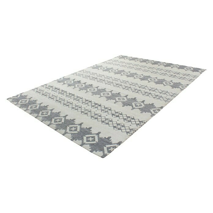 Kayoom Flachgewebeteppich Mirage (Grau/Elfenbein, 150 x 80 cm)