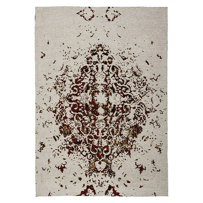 Kayoom Flachgewebeteppich Sitar (Elfenbein/Orange, 150 x 80 cm)