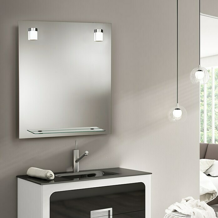 Luz Led detrás de espejo en baño  Espejos para baños, Diseño de baños  chicos, Espejo baño con luz