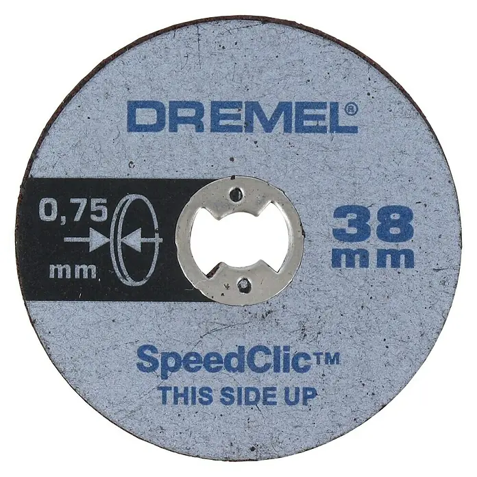 Dremel EZ SpeedClic Trennscheibe SC 409 - 38 mm, 5 Stk. - Dremel SpeedClic Trennscheibe, 38mm Durchmesser und 0,75mm Dicke, für schnelles und einfaches Schneiden verschiedener Materialien.
