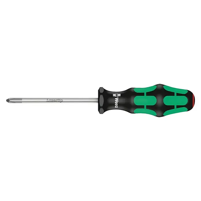 Wera Kraftform Plus Schraubendreher 350 - PH 2, 100 mm - Wera Phillips Schraubendreher mit Lasertip. Der Schraubendreher hat einen ergonomischen Griff und eine rutschfeste Spitze für präzises Arbeiten.