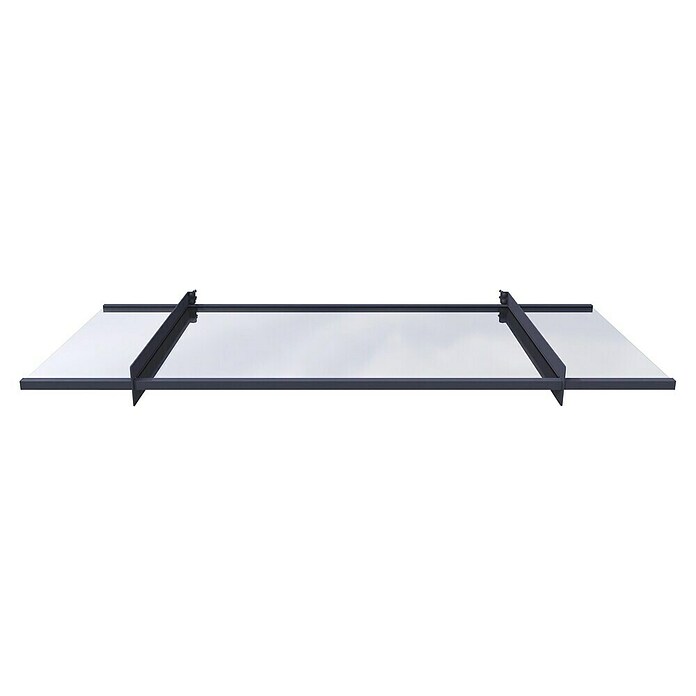 Solid Elements Vordach Louisa (2.055 x 940 x 140 mm, Farbe Träger: Anthrazitgrau)