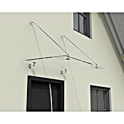 Palram Vordach Taurus (1.400 x 900 x 400 mm, Farbe Träger: Silber)