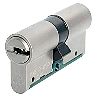 Lince C6W Cilindro de perfil de alta seguridad (Níquel, Longitud total interior: 35 mm, Longitud total exterior: 35 mm, Número de llaves: 5 ud.)