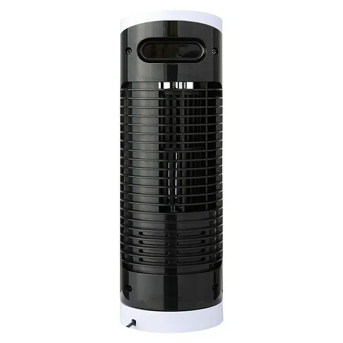 Purline Venty Ventilador de torre Erebus - Negro/Blanco, 33 cm - Ventilador de torre negro y blanco con lamas horizontales para una óptima circulación del aire en la habitación.