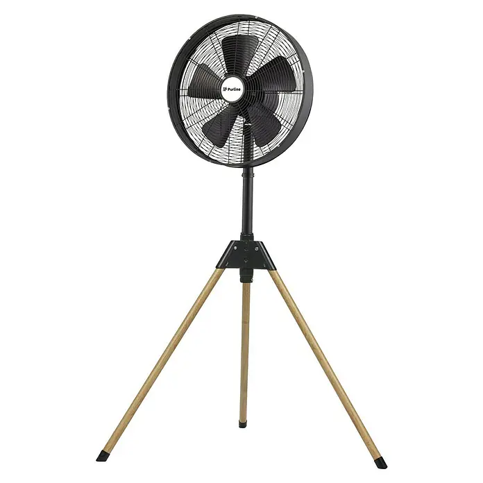 Purline Venty Ventilador de pie Pegasus - Negro, 135 cm - Un ventilador Purline negro con trípode, ideal para la circulación del aire en cualquier habitación.