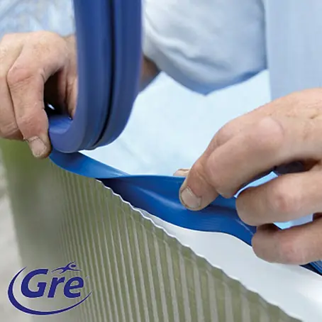 Gre  Suelo Liner azul colgante ovalado