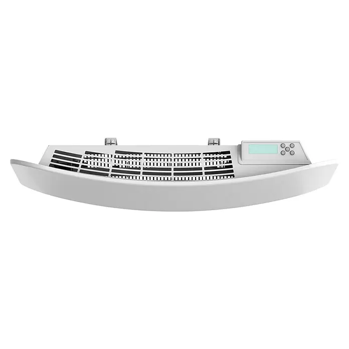 Purline Emisor térmico Ceramic AC1000 WiFi - 1.000 W, Blanco, 10 x 73 x 53 cm - Recolector de polvo de uñas blanco con rejilla protectora y pantalla digital.