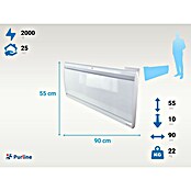 Purline Emisor térmico Micairon A2000 WiFi (2.000 W, Blanco, 10 x 90 x 55 cm) | BAUHAUS