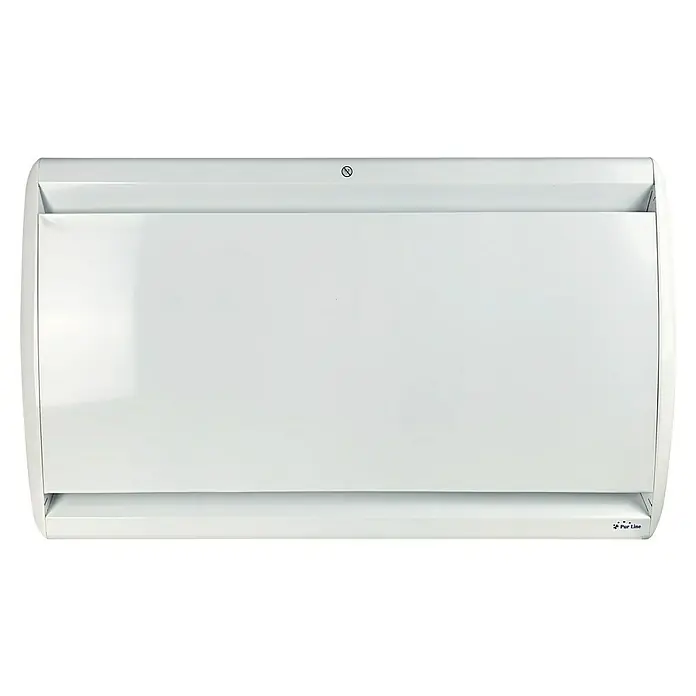 Purline Emisor térmico Micairon A2000 WiFi - 2.000 W, Blanco, 10 x 90 x 55 cm - Una cortina de aire Pur Line blanca. Esta cortina de aire ofrece una solución limpia y eficiente para espacios comerciales, evitando corrientes.