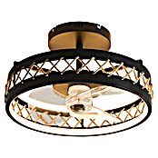 Purline Deckenventilator Ceily Rope (Schwarz, 50 cm, 52 W, Warmweiß) | BAUHAUS