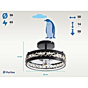 Purline Deckenventilator Ceily Rope (Schwarz, 50 cm, 52 W, Warmweiß) | BAUHAUS