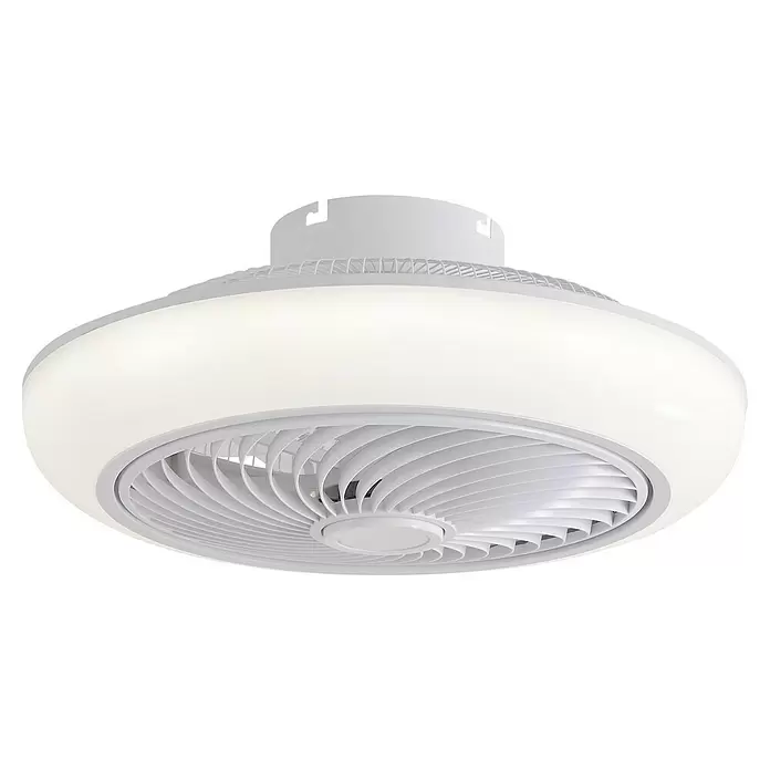 Purline Ventilador de techo Ceily Spiral - Blanco, 45 cm, 36 W, Blanco cálido - Ventilador de techo blanco con luz LED integrada para iluminación y circulación de aire.