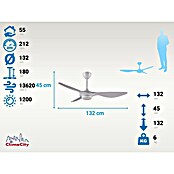 Purline Ventilador de techo Helix White (Blanco, 132 cm, 35 W, Blanco cálido) | BAUHAUS