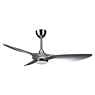 Purline Deckenventilator Helix Silver (Silber, 132 cm, 35 W, Warmweiß)
