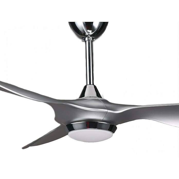 Purline Deckenventilator Helix Silver (Silber, 132 cm, 35 W, Warmweiß) | BAUHAUS