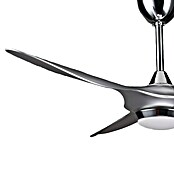Purline Deckenventilator Helix Silver (Silber, 132 cm, 35 W, Warmweiß) | BAUHAUS