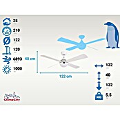 Purline Ventilador de techo Raica (Blanco, 122 cm, 20 W) | BAUHAUS