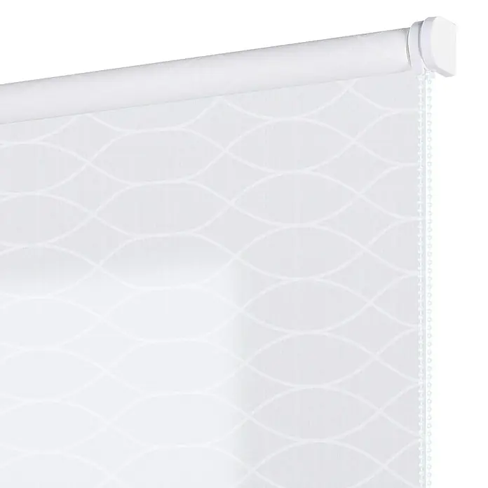 Estor enrollable Roll-up Scene - An x Al: 160 x 180 cm, Mar blanco, Unicolor - Estor enrollable blanco con tejido translúcido y diseño sutil, perfecto para filtrar la luz suavemente y decorar ventanas modernas.