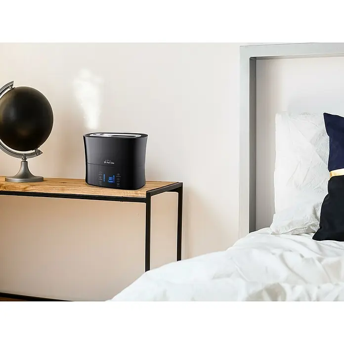 Purline Humidificador Hydro 14 - 6,2 x 23 x 23 cm, Negro - Humidificador en el dormitorio.