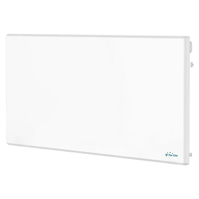 Purline Emisor térmico digital Panel S2000 - 2.000 W, Blanco, 8 x 86 x 40 cm - Imagen de un panel calefactor Pur Line. El panel es blanco con un diseño elegante y moderno. Perfecto para una calefacción eficiente.
