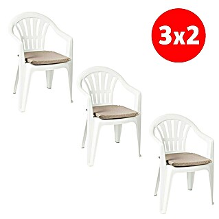 Set de cojines para asiento (6 pzs., Tierra, L x An x Al: 40 x 40 x 3,5 cm)