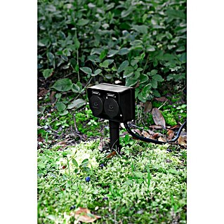 Voltomat Erdspieß-Steckdose (2-fach, Kabellänge: 5 m, IP44, 3.500 W, Höhe: 33,2 cm)