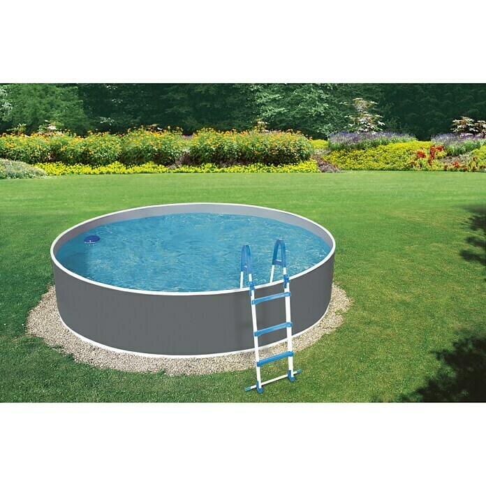 myPool Pool-Komplettset SplashØ x H: 360 x 110 cm, 10.000 l, Grau, 8 -tlg. Unknown