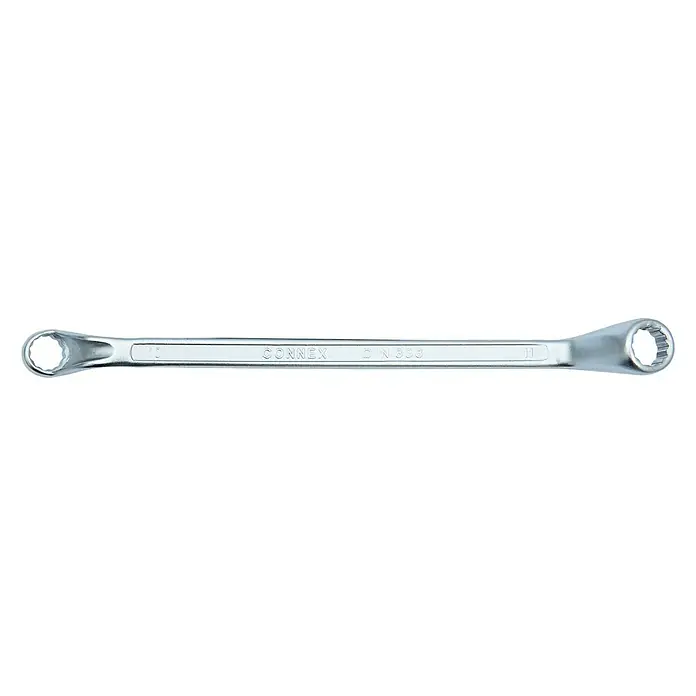Connex Llave de anillo doble - Ancho de llave: 10 mm - 11 mm - Llave de tubo doble Connex, tamaño 11, fabricada según DIN 838 para apretar y aflojar tornillos con precisión.