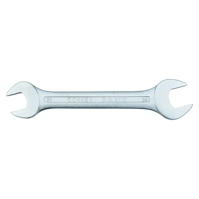 Connex Llave fija de doble boca - Ancho de llave: 25 mm - 28 mm - Una llave fija doble plateada de Connex, ideal para diversos trabajos de tornillo, con tamaños 28.